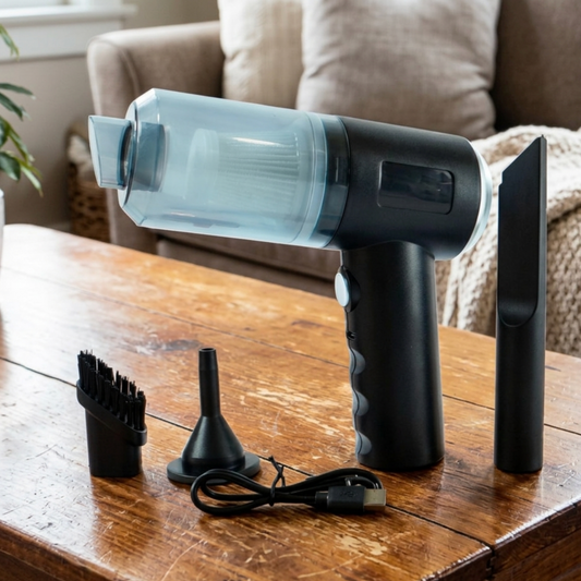 3-in-1 Mini Car Vacuum Cleaner – Wireless, Rechargeable
