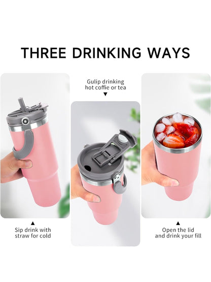 HydroSip Premium Insulated Travel Tumbler – Pink | 900ml