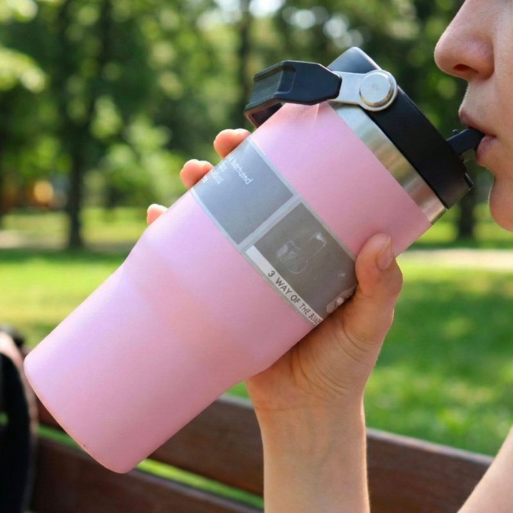 HydroSip Premium Insulated Travel Tumbler – Pink | 900ml