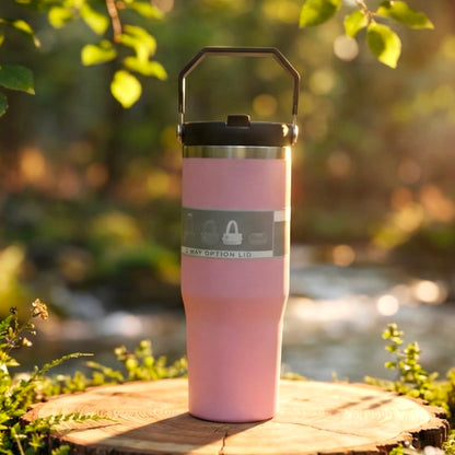 HydroSip Premium Insulated Travel Tumbler – Pink | 900ml