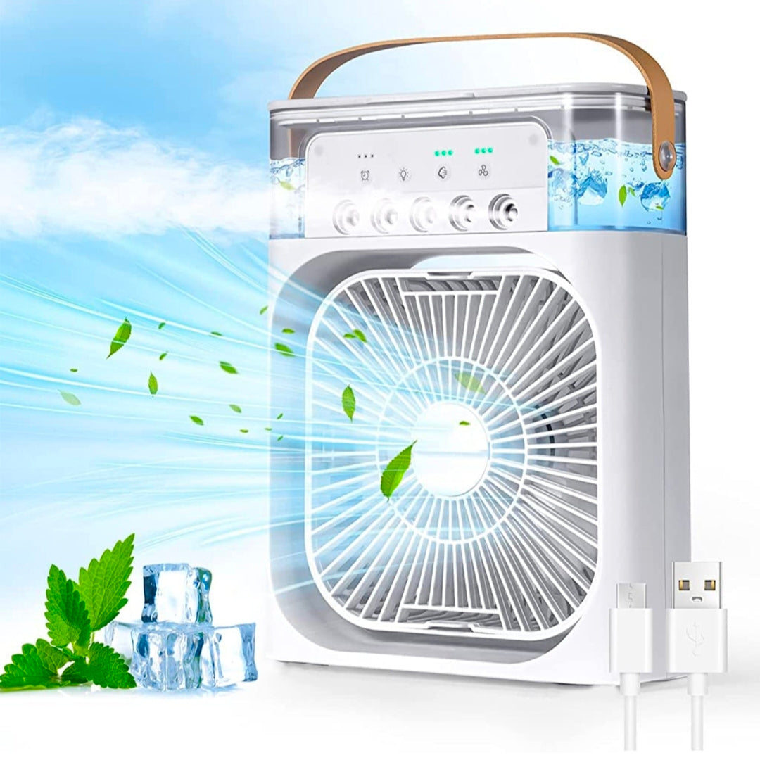 Portable Evaporative Air Cooler with LED Light / Mist Fan