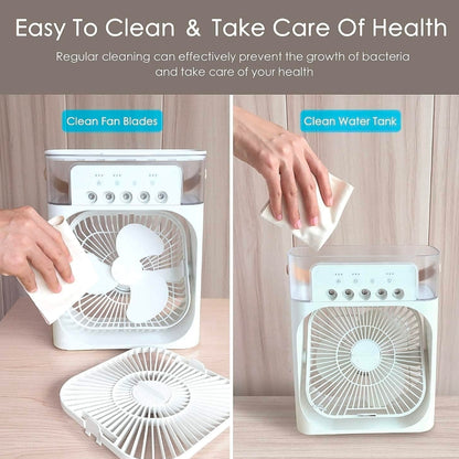 Portable Evaporative Air Cooler with LED Light / Mist Fan