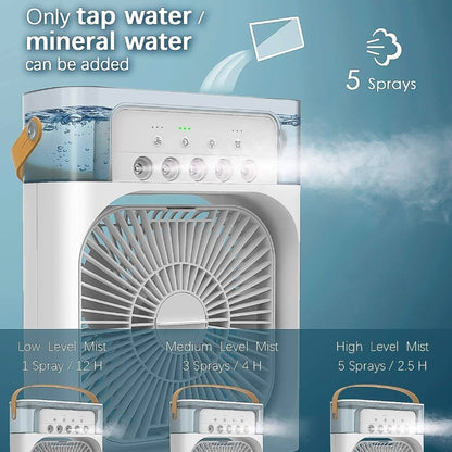 Portable Evaporative Air Cooler with LED Light / Mist Fan
