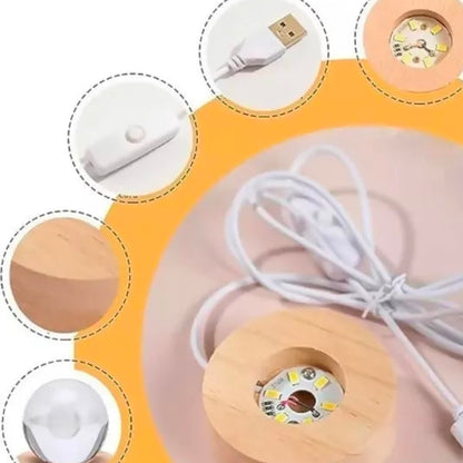 3D Crystal Ball Night Light – Astronaut Edition