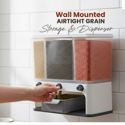 Wall Mounted Airtight Grain Storage & Dispenser 🌾✨