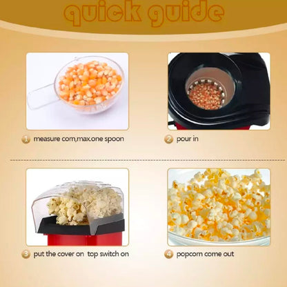 🍿 Electric Hot Air Popcorn Maker Machine — Oil-Free | Fast & Healthy Popcorn at Home